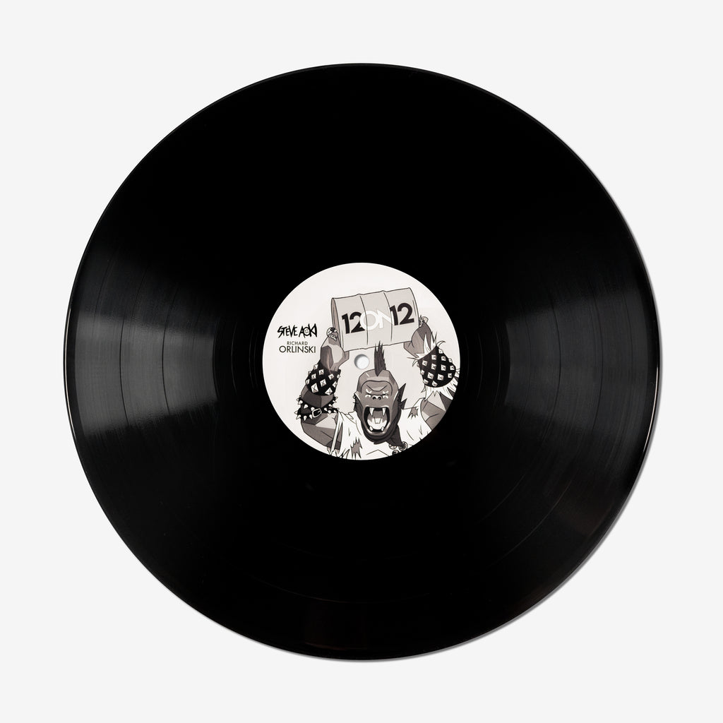 12on12 Steve Aoki x Richard Orlinski Vinyl Record Disc, hand-finished by the artist